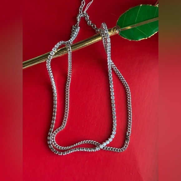 Michael Kors Jewelry - Michael Kors Necklace,Michael Kors Silver and Crystal Necklace